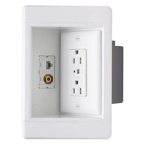 recessed media box with outlet